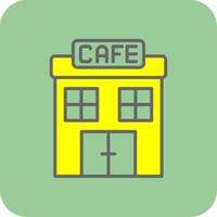 Cafe Glyph Gradient Corner Icon vector