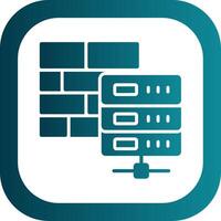 Firewall Glyph Gradient Corner Icon vector