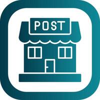 Post Office Glyph Gradient Corner Icon vector
