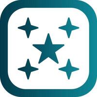 Stars Glyph Gradient Corner Icon vector