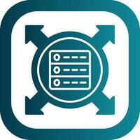 Data Driven Glyph Gradient Corner Icon vector