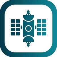 Hubble Space Telescope Glyph Gradient Corner Icon vector