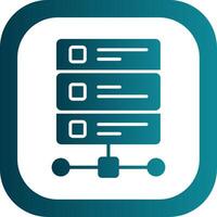 Database Glyph Gradient Corner Icon vector