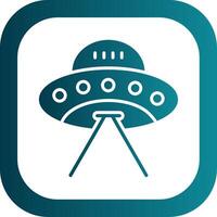 Ufo Glyph Gradient Corner Icon vector