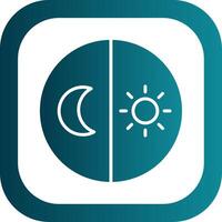 Day And Night free Glyph Gradient Corner Icon vector