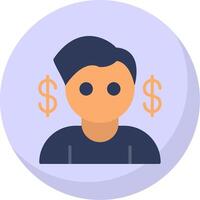 Agent Flat Bubble Icon vector