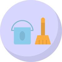 Cleaning Flat Bubble Icon vector