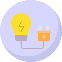 Electricity Flat Bubble Icon vector