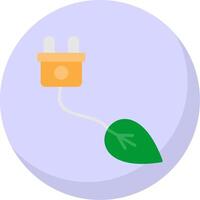 Eco Electricity Flat Bubble Icon vector