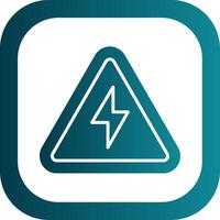 Electrical Danger Sign Glyph Gradient Corner Icon vector