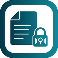 Encrypted Data Glyph Gradient Corner Icon vector