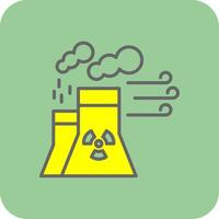 Nuclear Power Glyph Gradient Corner Icon vector