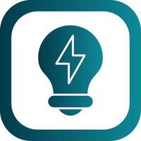 Light Bulb Glyph Gradient Corner Icon vector