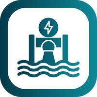 Hydroelectricity Glyph Gradient Corner Icon vector