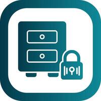 Filing Cabinet Glyph Gradient Corner Icon vector