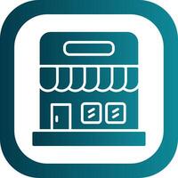 Supermarket Glyph Gradient Corner Icon vector