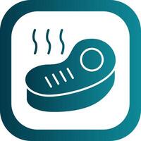 Steak Glyph Gradient Corner Icon vector