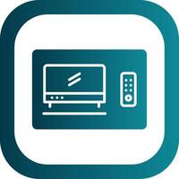 Tv Box Glyph Gradient Corner Icon vector