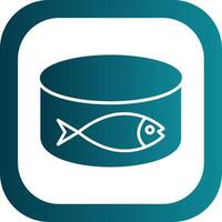 Tuna Can Glyph Gradient Corner Icon vector