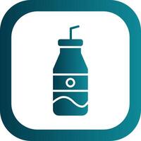 Soda Bottle Glyph Gradient Corner Icon vector