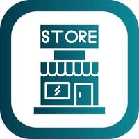 Store Glyph Gradient Corner Icon vector