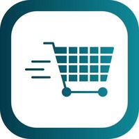 Shopping Cart Glyph Gradient Corner Icon vector