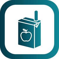 Juice Box Glyph Gradient Corner Icon vector