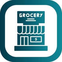 Grocery Store Glyph Gradient Corner Icon vector