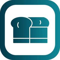 Bread Glyph Gradient Corner Icon vector