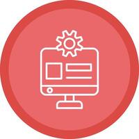 Web Administrator Line Multi Circle Icon vector