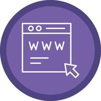 Web Page Line Multi Circle Icon vector