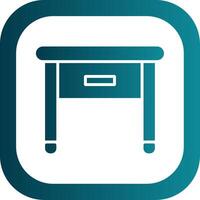 Side Table Glyph Gradient Corner Icon vector