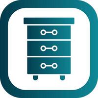 Drawers Glyph Gradient Corner Icon vector