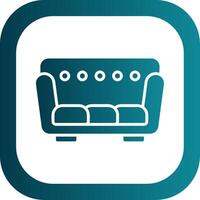 Sofa Glyph Gradient Corner Icon vector