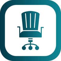 Office Chair Glyph Gradient Corner Icon vector