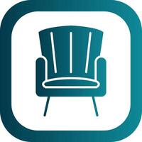 Armchair Glyph Gradient Corner Icon vector