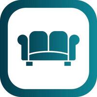 Sofa Glyph Gradient Corner Icon vector