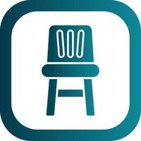 High Chair Glyph Gradient Corner Icon vector