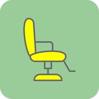Barber Chair Glyph Gradient Corner Icon vector
