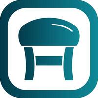 Stool Glyph Gradient Corner Icon vector