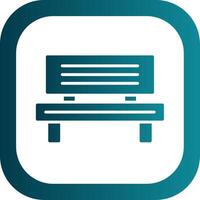 Bench Glyph Gradient Corner Icon vector