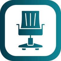 Office Chair Glyph Gradient Corner Icon vector