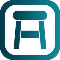 Stool Glyph Gradient Corner Icon vector