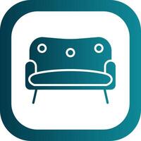 Sofa Glyph Gradient Corner Icon vector