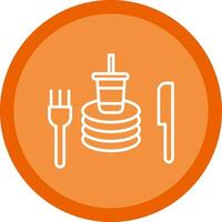 Tableware Line Multi Circle Icon vector