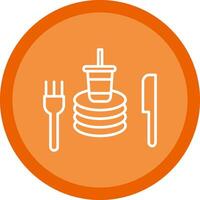 Tableware Line Multi Circle Icon vector