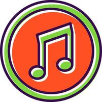 Music filled Design Icon vector
