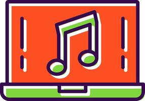 Music filled Design Icon vector