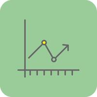 Arrow Chart Filled Yellow Icon vector