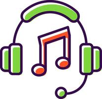 Music filled Design Icon vector